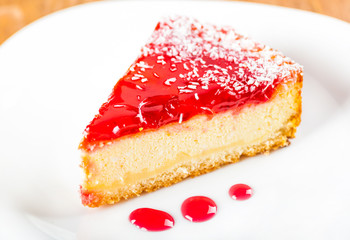 cheesecake on a white plate