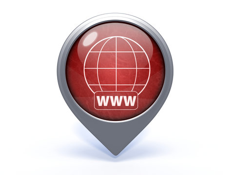 www circular icon on white background
