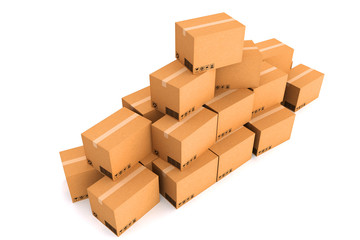 Fototapeta premium Cardboard boxes.