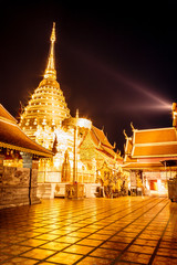 Doi Suthep temple in Chiang Mai at night