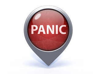 panic circular icon on white background