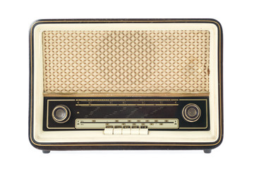 Vintage Radio isolated on white