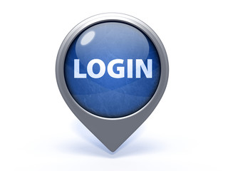 login circular icon on white background