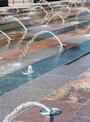 Water Spouts in Tile Fountain