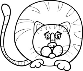 fat cat cartoon coloring page
