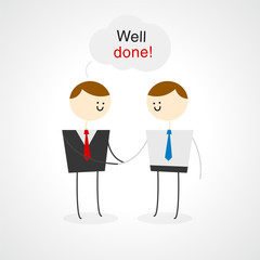 Business people illustration - Well done