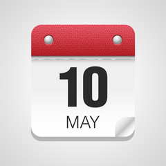 Vector calendar icon 10 May Mother's Day 2015