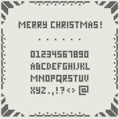 Merry Christmas embroidery font