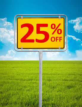 25 percent sale