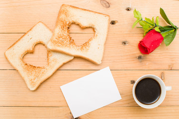 Romantic breakfast