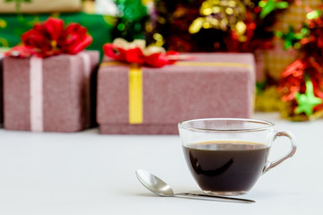 coffee cup with gift boxs