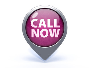 call now circular icon on white background