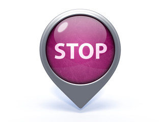 stop circular icon on white background