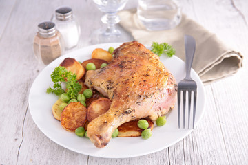 grilled duck leg