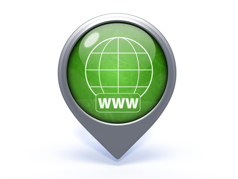 www circular icon on white background