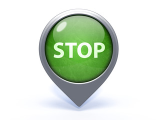 stop circular icon on white background