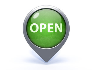 open circular icon on white background
