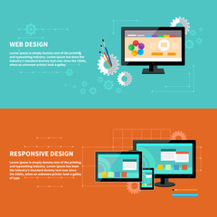 Responsive and web design concept