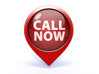 call now pointer icon on white background