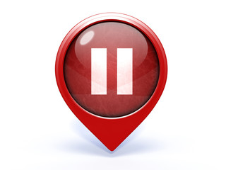 pause pointer icon on white background