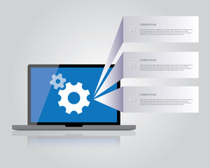 Laptop icon, settings