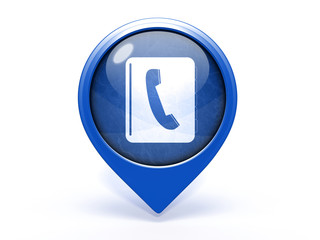 phonebook pointer icon on white background