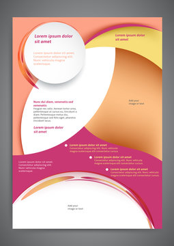 Abstract colored flyer template