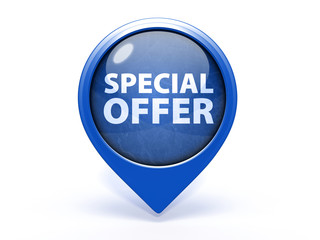 Special offer pointer icon on white background