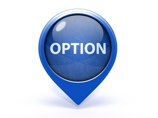 option pointer icon on white background
