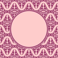 dekorativnaja round frame seamless pattern