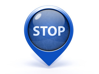 stop pointer icon on white background