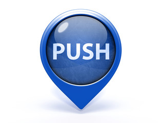 push pointer icon on white background