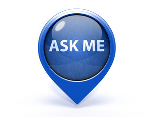 ask me pointer icon on white background