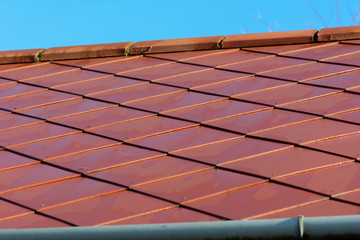 Red roof tiles