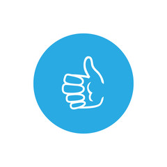 Icon hand giving thumbs up,  vector illustration