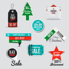 Collection of Sale Discount Styled  Banners