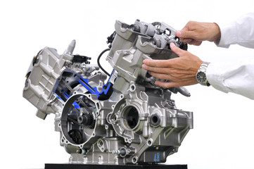 Fototapeta premium バイクエンジンのカットモデル