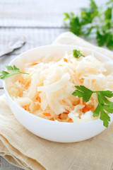 winter salad of cabbage