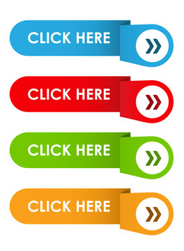 "CLICK HERE" Web Buttons Poster (go view now buy sign up)