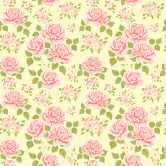Seamless wallpaper pattern with roses