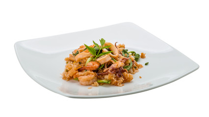 Rice with seafood