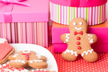 gingerbread cookies and presents