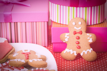 gingerbread cookies and presents