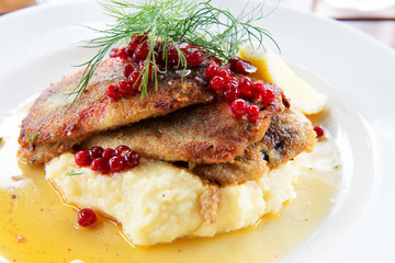 Swedish traditional delicacy also called strommingsflundra or he