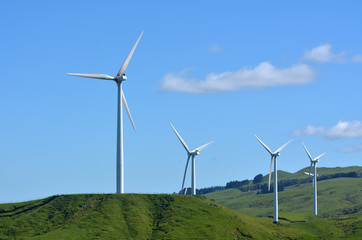 Fototapeta premium Te Apiti Wind Farm in Palmerston North, New Zealand