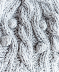 Knitting background texture, striped gray color