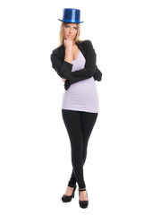 Sexy Frau mit Zylinder