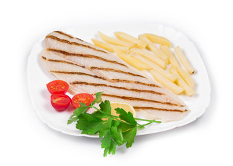 Grilled fish fillet