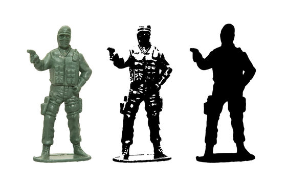 Plastic Toy Soldier Vector