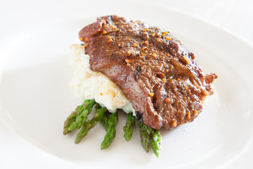 Steak and Asparagus